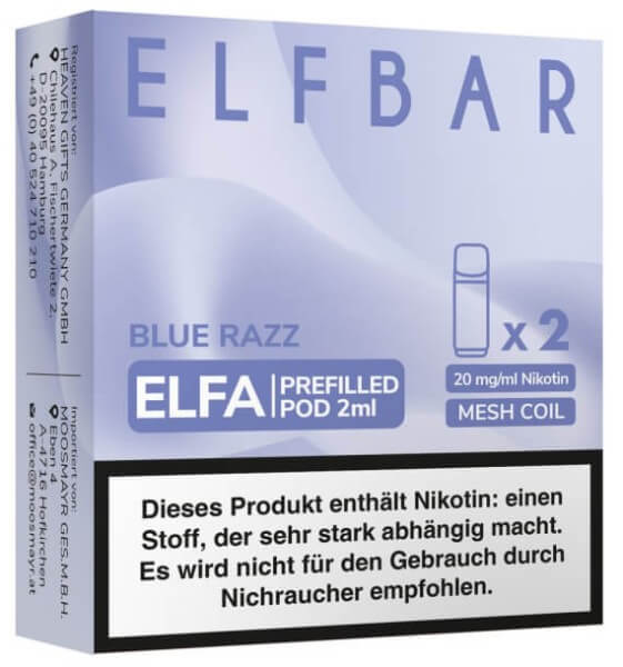 ELFA Blue Razz Sun Pod`s | 2 Stk.