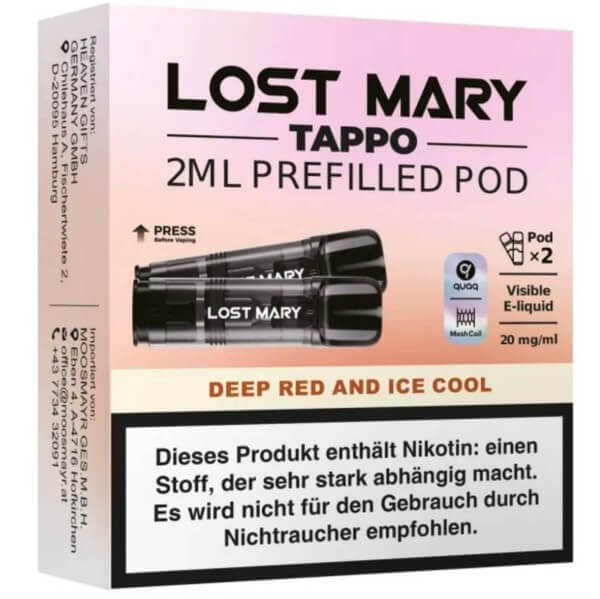 Tappo Deep Red & Ice Cool Pod´s | 2 Stk.
