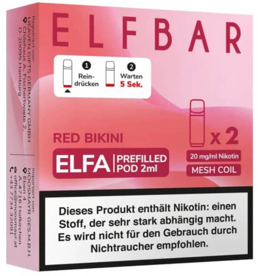 ELFA Red Bikini Pod`s | 2 Stk.